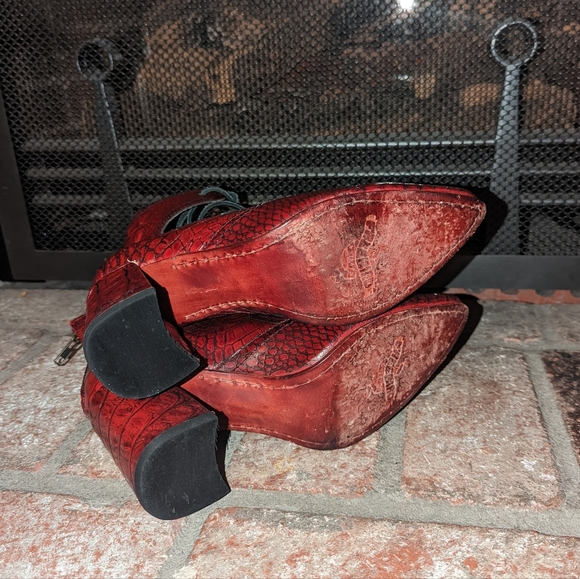 FreeBird JOYCE Red Croc Bootie Size 10 - Picture 11 of 15